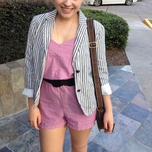 Dusty pink summer short romper